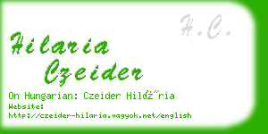 hilaria czeider business card